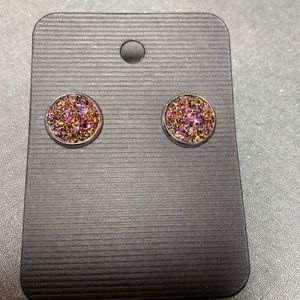 Faux druzy earrings